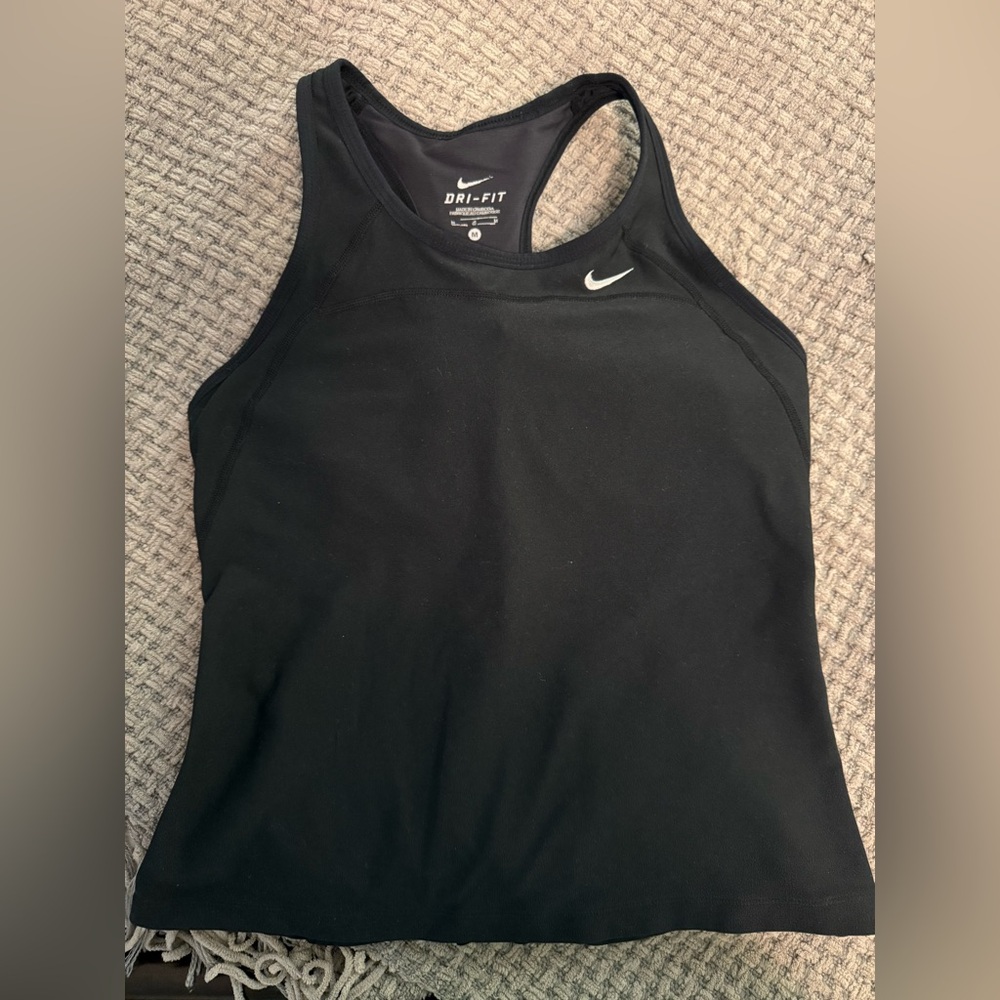 Nike Black Fitted Backless Tank Top